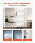 Sliding Barn Door 32x84 Modern Farmhouse Vibe With Glass Panel And MDF Core Includes Hardware Kit Water Resistant PVC Coating