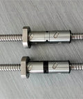 ✝️ C5 Ball Screw Machined 1605 BallScrew DFU1605 with Double Ball Nut, CNC axis motion, 750mm, anti-backlash component, top view