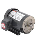 Beefy Three-Phase Motor, 2 HP Workhorse With 56C Frame TEFC Enclosure, Rigid Base Mount shown with manufacturer label visible