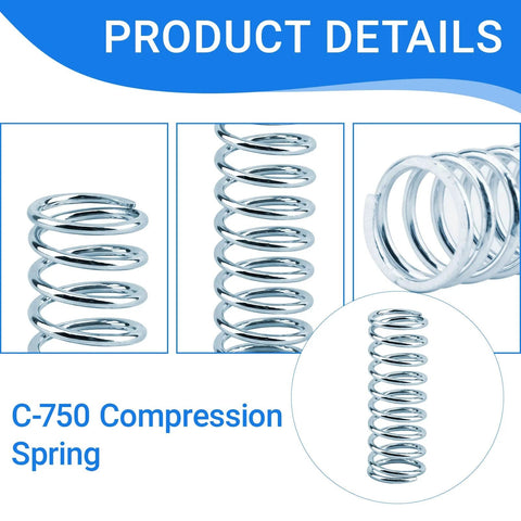Three Quarter Inch Outer Diameter Compression Spring, Two Inch Length, 0.08 Inch Wire, DIY Hobby Craft And Repair Pack Of 6, Perfect For Household Appliances, Auto, Toys, Tools And More, shown in multiple views.