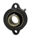 BLF2-10MZ2B Single 5/8 in Zinc Narrow Set-Screw Flange Black Plastic Insert 2-Bolt Round Hole Mounting for Shaft Support