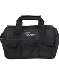89-Piece Black Household Tool Set With 12 Pocket Tool Bag For Home DIY Projects And Everyday Repairs, a durable portable multipurpose kit bag