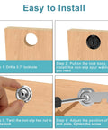 Installation steps for keyed-alike cabinet cam locks in a sleek black finish for secure drawers, files, and RV storage.