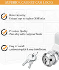 Enhance security with a 5/8 inch cabinet lock set featuring keyed alike keys, durable zinc alloy, ideal for securing cabinets