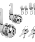 3/4 Inch Cam Lock Set Keyed Alike for Cabinets and Drawers Includes 2 Locks and Keys Durable Zinc Alloy Construction