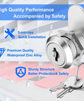 Three-pack keyed-alike cabinet cam locks in 5/8 inch deliver secure, convenient access featuring thickened zinc alloy cylinders and keys.