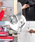 Three Pack Cabinet Locks With Keys One And One Eighth Inch Cam Locks Alike For Cabinets Drawers Doors RV Storage And Mailbox Zinc Alloy Security Lock Set For Tool Boxes And Storage Units.