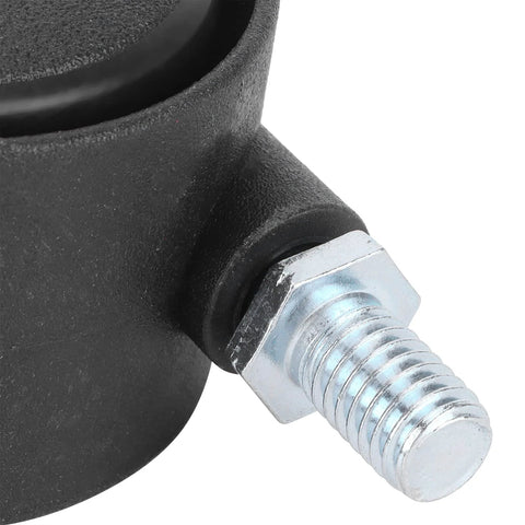 Close-up of 4 Pack Cabinet Casters 1.5 Inch 360 Degree Rotatable Replacement Wheels showing metal attachment bolt