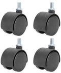 4 Pack Cabinet Casters 1.5 Inch 360 Degree Rotatable Replacement Wheels Universal Plastic Wheel For Cabinets Chairs Bookshelves