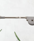 Drop Down Short Cabinet Door Gas Strut Hydraulic Gas Spring Heavy Duty Support Rod with satin silver finish, side view.