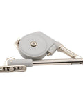 Drop Down Short Cabinet Door Gas Strut Hydraulic Gas Spring Heavy Duty Support Rod in satin silver, shown folded.