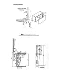 Diagram of Cabinet Door Hinges, Lift Up Mechanism Support Vertical Swing Lifting Stay Strut Hydraullic Cylinder assembly dimensions