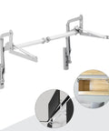Cabinet Door Hinges, Folding Lift up Top Table Vertical Swing Lift Up Stay with Silent Pneumatic Arm for kitchen cabinets