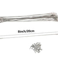 20pcs Cabinet Door Restraint, Cabinet Hinge Limiter, Limit Door Swing with Screws; 8-inch stainless steel cables and screws display.