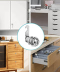 Secure cabinets, drawers, and RV storage with a durable three quarters inch cam lock set that uses keyed different locks with two included keys, zinc alloy silver finish for reliable security and easy replacement.