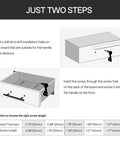 Installation instructions for Ten Pack Hollow Stainless Steel Cabinet Handles in Gold Finish, 6 Inch Length with 3.78 Inch Hole Centers.