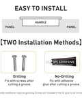 Recessed Cabinet Handles Set Of 2 Inset Hidden Pull Flush Zinc Alloy Hardware installation methods diagram