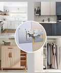 8 Pcs Stainless Steel Cabinet Hinge Repair Plate Kit With Screws And Mounting Tools For Wooden Kitchen Cabinets and Doors