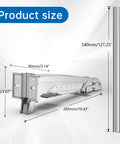 Two Piece 180 Degree Parallel Opening Cabinet Hinges With Soft Close, dimensions annotated, side view, heavy-duty steel construction