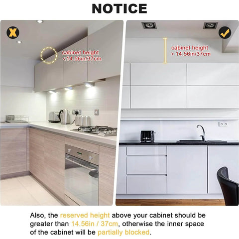 Notice on cabinet height dimensions for installing Cabinet Door Lift up Hinge, Vertical Lift Hinge in kitchen setting.