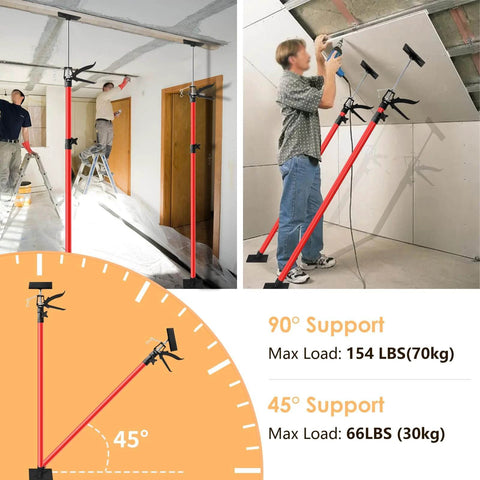 Cabinet Jack for Installing Cabinet, Adjustable 3rd Hand Support Pole Extend from 45 to 114 inches, Premium Steel Cabinet Lift