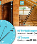 ✝️ Cabinet Jack Support Pole, 54-114 in Steel, adjustable positions for vertical and 45-degree support in construction scene