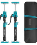 Two blue Third Hand Support Poles Heavy Duty, Cabinet Jacks for Installing Cabinets with 285 LBS Capacity and carry bag.