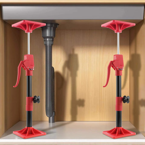 ✝️ Cabinet Jacks Support Pole for Installing Cabinets Steel 11.8" to 23.5" 3rd Hand System Steel 2Pack in cabinet view