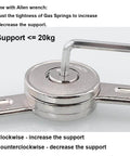 Close-up of hinge with hex key for 2 Packs [Upgraded] Qrity Cabinet Cupborad Furniture Door Lift Stay Support Hinge Damper - Support Up to 20KG.