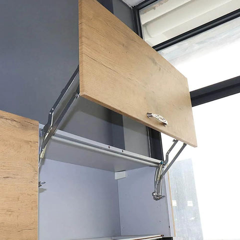 Cabinet Door Hinges, Folding Lift up Top Table Vertical Swing Lift Up Stay Pneumatic Arm Kitchen Mechanism Hinges in use