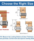 Diagram showing Three Pack Cabinet Locks With Keys One And One Eighth Inch Cam Locks Alike For Cabinets Drawers Doors RV Storage And Mailbox Zinc Alloy Security Lock Set dimensions.