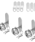 Three Pack Cabinet Locks With Keys One And One Eighth Inch Cam Locks Alike For Cabinets Drawers Doors RV Storage And Mailbox