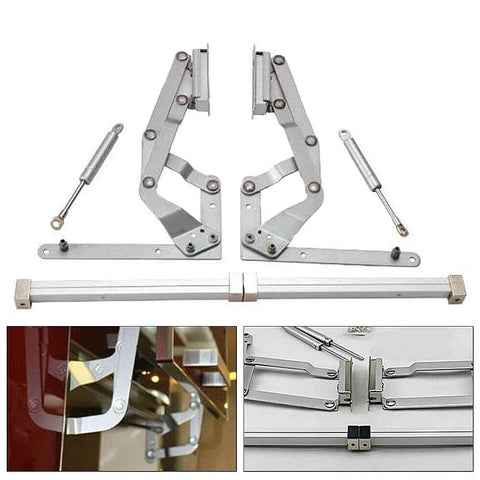 Cabinet Door Hinges, Folding Lift up Top Table Vertical Swing Lift Up Stay Pneumatic Arm Kitchen Mechanism Hinges Durable Silent