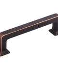 Top Knobs TK703HB Ascendra Three And Three Quarters Inch Center To Center Cabinet Pull Honey Bronze Transcend Series front view