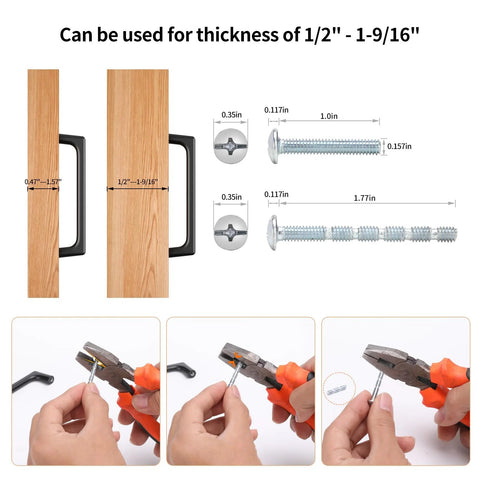 10 Pack 15 Inch Hole Center Brushed Champagne Bronze Modern Cabinet Pulls with screws and installation demonstration