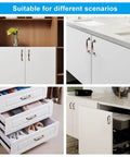 6 Pack Cabinet Pulls 96mm Brushed Red Copper Antique Finish Solid Zinc Alloy Drawer Handles installed on cabinets and dressers