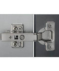 ✝️ 1-Pack 110 deg Full Overlay Dowel Crank Arm Hinge - Self Close 110° Soft-Close installed on cabinet door