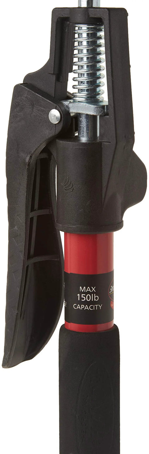 Two Pack Little Hand HD Third Hand Cabinet Support System close-up showing red and black quick release clamp with 150lb capacity label.