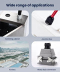 32-38mm Threaded Cable Gland With Gasket And Washer, Nylon PA Plastic Cord Grip for Electrical Boxes, in Switching Cabinet and Junction Box