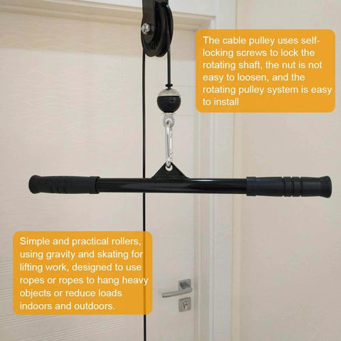 Cable Pulley - 3.54 In/90 mm 360 Degree Rotation Traction Wheel, Strong Bearing Capacity Pulley System installed for home gym use