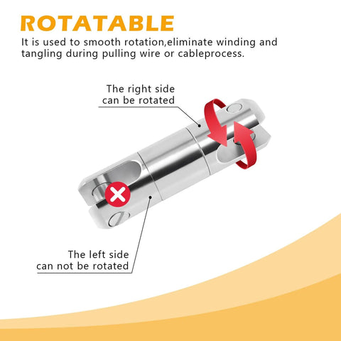 Heavy Duty 1 Ton Cable Pulling Swivel For Electrical Construction And Wire Rope, Breakaway Design With Smooth Rotation