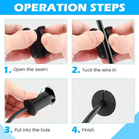Step-by-step guide for using efficient cable routing kit with four grommets, clips, spade drill bit for neat Starlink cable management