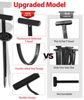 Comparison of upgraded and old cable ties showing design differences in a Nylon Universal Cable Tie Buckle Kit with Storage Box.