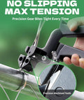 Heavy Duty Stainless Steel Cable Tie Gun Kit with 150 Pcs 11.8 Inch 304 Stainless Ties in use on a chain link fence.