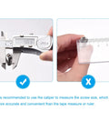 Comparison of using caliper vs ruler to measure screw size with focus on precision for Ball Point Set Screws M4 X 6Mm 304 Stainless Steel.
