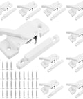 Cam Action Sash Locks 10 Pack With Keeper For Single And Double Hung Vinyl Windows Diecast Latch Lock 2.1 Inch Hole Center Includes Screws