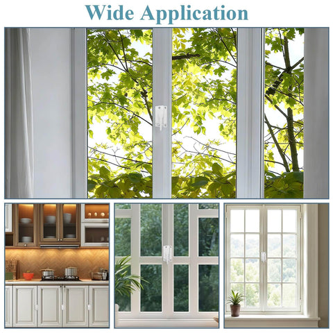 Wide application of ten-pack diecast window sash locks with cam action shown on various double hung and sliding windows.