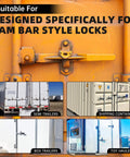 Protect valuables with a heavy duty door lock kit built for cam bar style latches on shipping containers and semi trailers