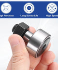 Cam Follower Track Runner Bearing CF12 KRV30 PPA Needle Roller, 30mm diameter, M12 stud, hex socket in hand, high precision, speed, survey life