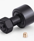 Cam Follower Bearings 2 Pcs CF 1 1/4 SB with double rubber seals and hex hole in chrome steel, close-up angle
